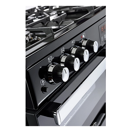 Belling 90DFT PROFT 90cm dual fuel range cooker with 4kW PowerWok, Maxi-Clock, market leading tall oven and easy clean enamel